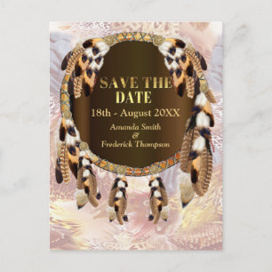 Carte Postale Faire-part Dream Catcher Enregistrer les dates