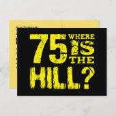 Carte Postale Faire-part Drôle 75e anniversaire Save the Date V01G (Devant / Derrière)