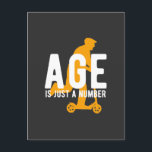 Carte Postale Faire-part Drôle Anniversaire L'âge est juste un Nombre Style<br><div class="desc">L'âge est juste un nombre Style de police pour grand-père,  père,  maman,  mère,  grand-mère. Cadeau idéal pour la célébration d'anniversaire.</div>