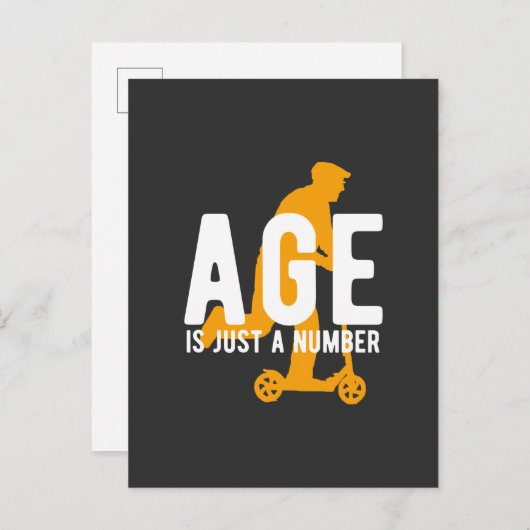 Carte Postale Faire-part Drôle Anniversaire L'âge est juste un Nombre Style (Devant / Derrière)