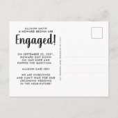 Carte Postale Faire-part Drôle Arrêtez de Demander Nous sommes Fiancés Phot (Dos)