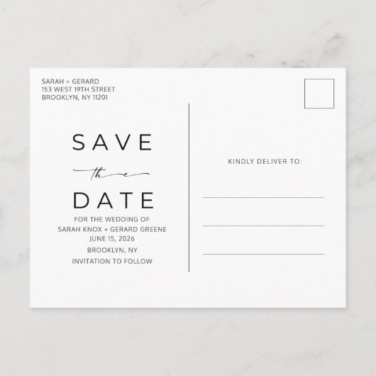 Carte Postale Faire-part Drôle boissons gratuites mariage Enregistrer la da (Dos)