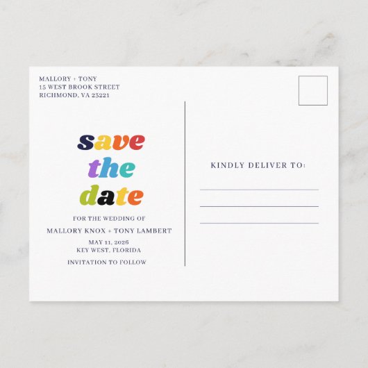 Carte Postale Faire-part Drôle Booze nourriture Mauvaise danse déménage Enr (Dos)