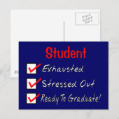 Carte Postale Faire-part Drôle Cadeaux Étudiants "Prêt À Diplômer!" (Devant / Derrière)
