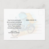 Carte Postale Faire-part Drôle Chien Chat équitation Moto Nouvelle Maison M (Dos)