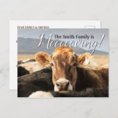 Carte Postale Faire-part Drôle de la vache folle (Devant / Derrière)