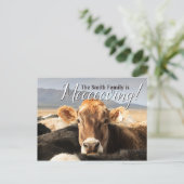 Carte Postale Faire-part Drôle de la vache folle (Debout devant)