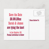 Carte Postale Faire-part Drôle Humour Nuff Said Custom Save Date Mariage (Dos)