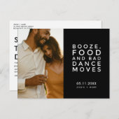 Carte Postale Faire-part Drôle mauvaise danse déplace mariage Enregistrer l (Devant / Derrière)