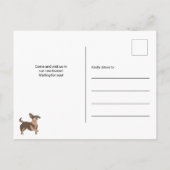 Carte Postale Faire-part Drôle mignon chien dachshund illustration déplacem (Dos)