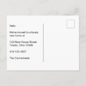 Carte Postale Faire-part Drôle Nous Avons Déménagé Vieille Remorque Maison  (Dos)