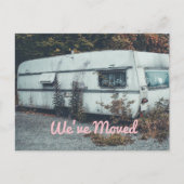 Carte Postale Faire-part Drôle Nous Avons Déménagé Vieille Remorque Maison  (Devant)