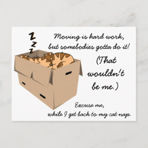 Carte Postale Faire-part Drôle "Nous sommes en train de déménager" Annonces