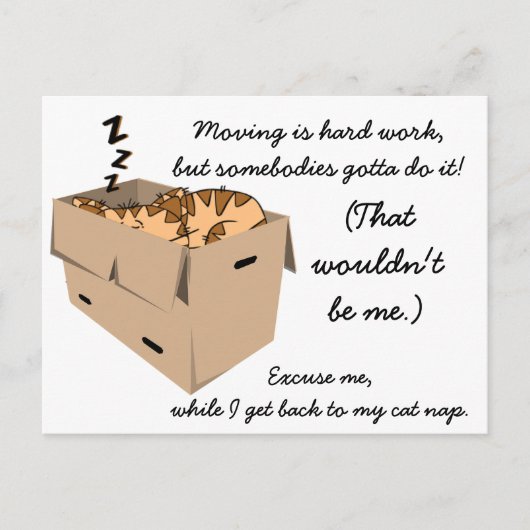 Carte Postale Faire-part Drôle "Nous sommes en train de déménager" Annonces (Devant)