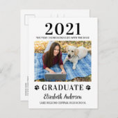 Carte Postale Faire-part Drôle Photo Accueil École Classe Chien De 2021 Gra (Devant / Derrière)