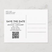 Carte Postale Faire-part Drôle Photo QR Code Budget Mariage Enregistrer la  (Dos)