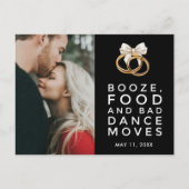 Carte Postale Faire-part Drôle Photo QR Code Budget Mariage Enregistrer la  (Devant)