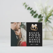 Carte Postale Faire-part Drôle Photo QR Code Budget Mariage Enregistrer la  (Debout devant)