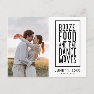 Carte Postale Faire-part Drôle Photo QR Code Mariage Enregistrer la date