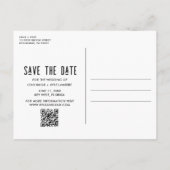 Carte Postale Faire-part Drôle Photo QR Code Mariage Enregistrer la date (Dos)