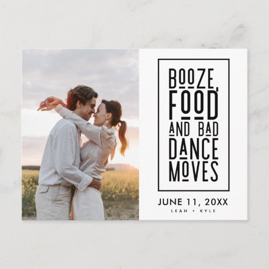 Carte Postale Faire-part Drôle Photo QR Code Mariage Enregistrer la date (Devant)