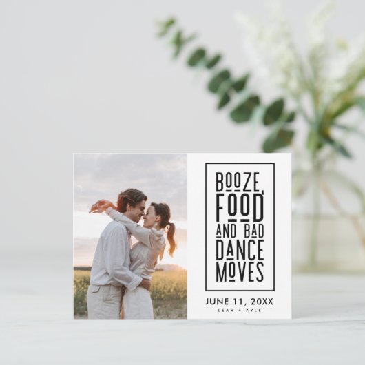 Carte Postale Faire-part Drôle Photo QR Code Mariage Enregistrer la date (Debout devant)