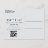 Carte Postale Faire-part Drôle Photo QR Code Mariage Enregistrer la date (Dos)