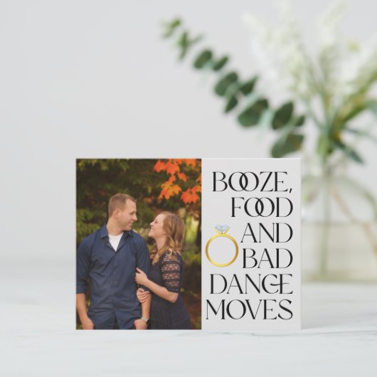 Carte Postale Faire-part Drôle Photo QR Code Mariage Enregistrer la date (Debout devant)