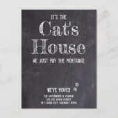 Carte Postale Faire-part Drôle Rustique Nous avons déménagé Chat Animal de (Devant)