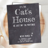 Carte Postale Faire-part Drôle Rustique Nous avons déménagé Chat Animal de