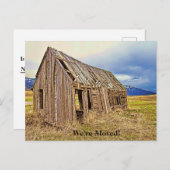 Carte Postale Faire-part drôles de nouvelle adresse rustiques (Devant / Derrière)