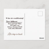 Carte Postale Faire-part drôles de nouvelle adresse rustiques (Dos)