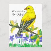 Carte Postale Faire-part du New Jersey Goldfinch Violets (Devant)