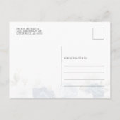 Carte Postale Faire-part Dusty Blue Floral Bloom Eucalyptus Enregistrer la  (Dos)