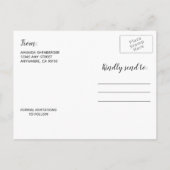 Carte Postale Faire-part Dusty Blue Pays dentelle Mason Jar Enregistrer la (Dos)