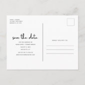 Carte Postale Faire-part Dusty Blue Photo Wedding Enregistrer la date (Dos)