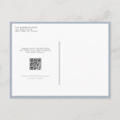 Carte Postale Faire-part Dusty Blue Texas State Map QR Code Enregistrer la  (Dos)