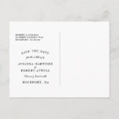 Carte Postale Faire-part Dusty Blue Texte et photo Enregistrer la date Anno (Dos)