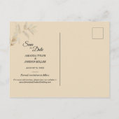 Carte Postale Faire-part Dusty Rose Automne Boho Wedding Enregistrer la dat (Dos)