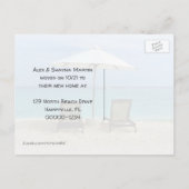 Carte Postale Faire-part Eau Bleue Nouvelle Adresse Déménagement (Dos)