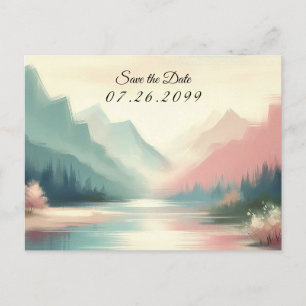 Carte Postale Faire-part Echos doux des montagnes