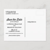 CARTE POSTALE FAIRE-PART ÉCLABOUSSURE A L'AQUARELLE NOIRE | CARTON D'INVITA (Dos)