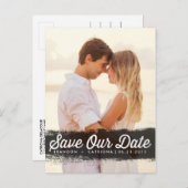 CARTE POSTALE FAIRE-PART ÉCLABOUSSURE AQUARELLE NOIRE | CARTON D'INVITATION (Devant / Derrière)