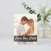 CARTE POSTALE FAIRE-PART ÉCLABOUSSURE AQUARELLE NOIRE | CARTON D'INVITATION (Debout devant)