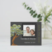 Carte Postale Faire-part Eco Tree Wedding Enregistrer la date (Debout devant)