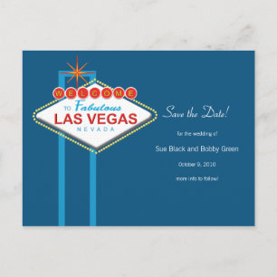 Carte Postale Faire-part Économies de Las Vegas la date