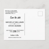 Carte Postale Faire-part Économies de mariage de coucher du soleil de plage (Dos)