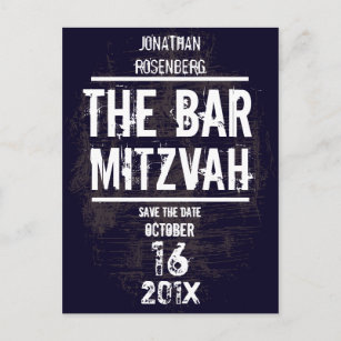 Carte Postale Faire-part Économies de Mitzvah de barre de groupe de rock la