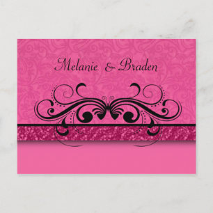 Carte Postale Faire-part Économies de papillon de damassé l'invitation de