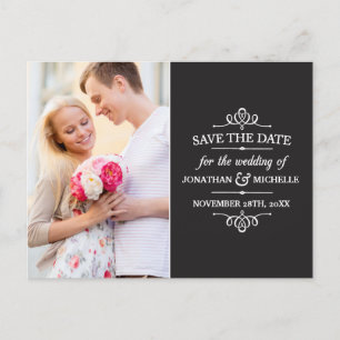 Carte Postale Faire-part Économies simples de photo du cru la date